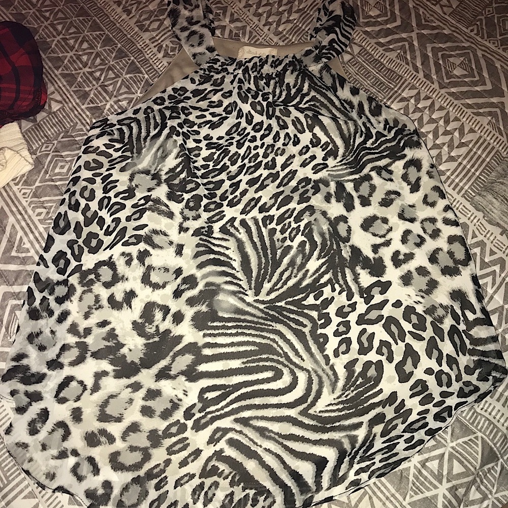 Cheetah silky tank top